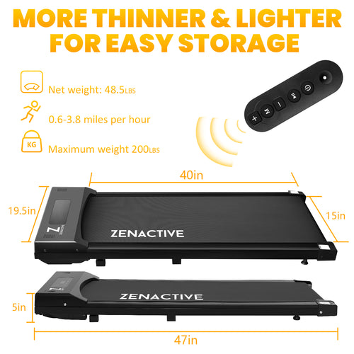 Compact walking pad for home use - Slim, portable treadmill for small spaces | ZenActive
