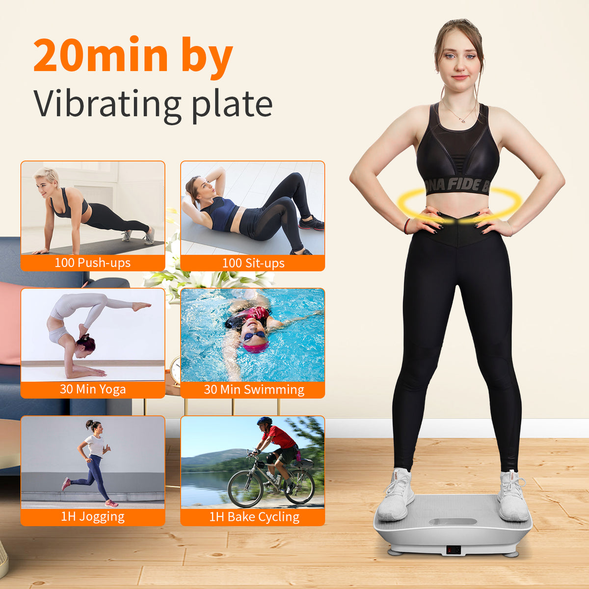 ZenActive Vibration Plate for home workout - Full-body vibration machine for muscle toning
